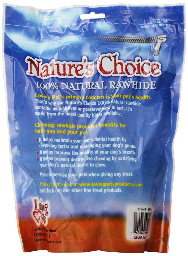 Loving Pets Nature's Choice White Knotted Rawhide Bones for Dogs, 3"-4" (for dogs less than 10 lbs) - Image 2