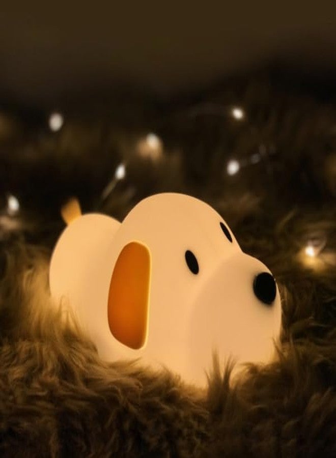 Zilloquil Cute Silicone Sleeping Puppy Lamp for Kids, Baby, Toddler, Boys, Girls Animal Nursery Night Light, Bedroom, Bedside, Squishy Room Lamp, 7 Color Changing, USB Rechargeable (Sleeping Dog Lamp) - Image 3
