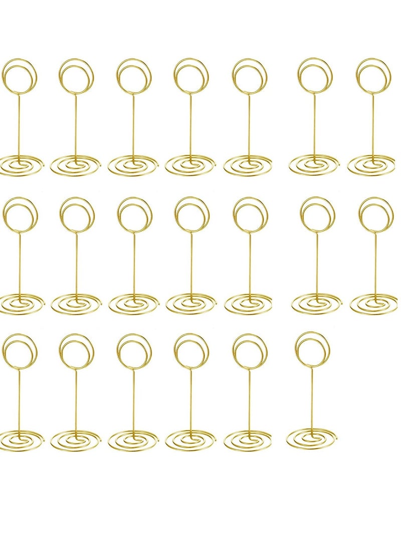 SYOSI 20 Pack Table Number Holder Place Card Holder Photo Picture Holder for Wedding Birthday Stand Position Card Holder Party Baby Shower  - Image 1