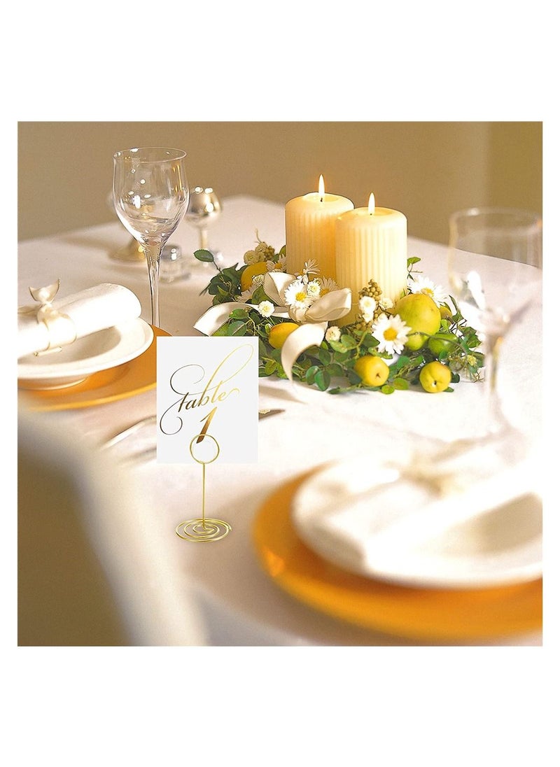 SYOSI 20 Pack Table Number Holder Place Card Holder Photo Picture Holder for Wedding Birthday Stand Position Card Holder Party Baby Shower  - Image 2
