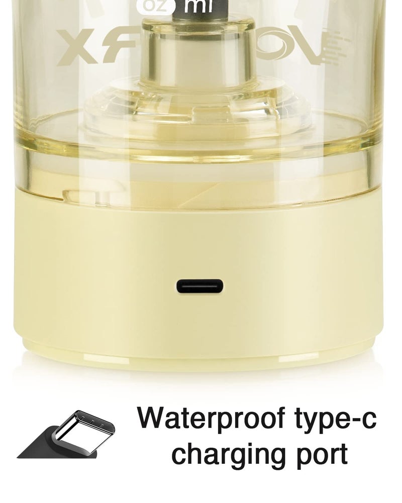 VOLTRX زجاجة خلط كهربائية VOLTRX - خلاط بروتين محمول قابل لإعادة الشحن عبر USB C، أكواب خلط للبروتين وبدائل الوجبات، خالية من BPA، مقاومة للماء، قاعدة مضيئة ملونة، 24 أونصة - Image 5