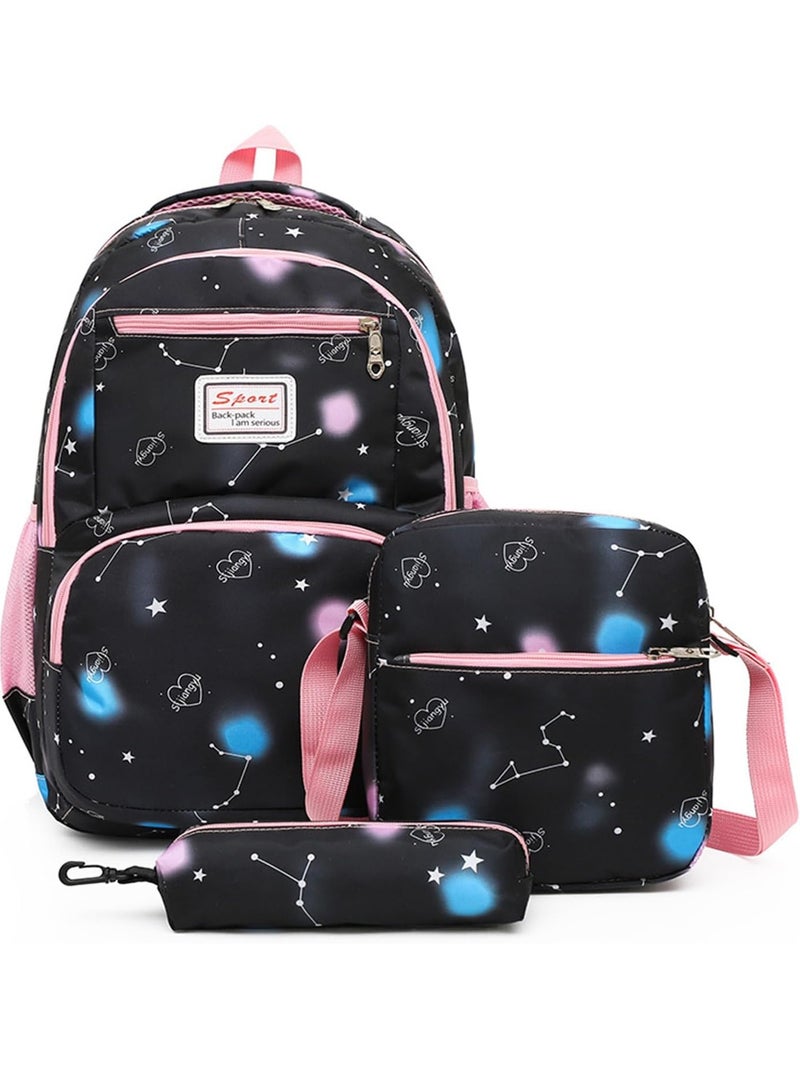 PACK WHIZ School Bag Set for Kids and Teens - Large Capacity Water Resistant (Backpack + Shoulder Bag + Pencil Case) - Image 1