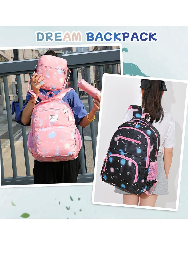 PACK WHIZ School Bag Set for Kids and Teens - Large Capacity Water Resistant (Backpack + Shoulder Bag + Pencil Case) - Image 2