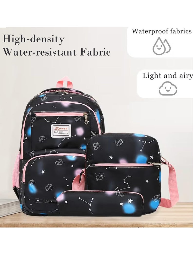 PACK WHIZ School Bag Set for Kids and Teens - Large Capacity Water Resistant (Backpack + Shoulder Bag + Pencil Case) - Image 5
