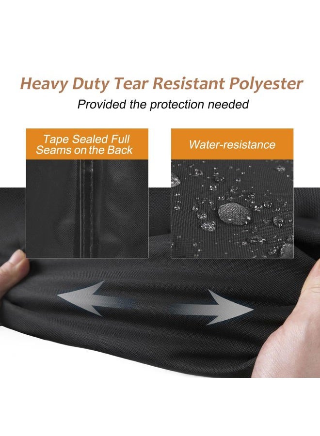 NettyPro Griddle Cover for Blackstone 28" Griddle with Single Shelf, Waterproof UV Resistant 2 Burner Flat Top Gas Grill Cover for Blackstone 28" Griddle Station Camping, Black - Image 2