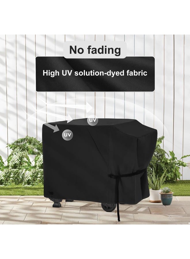 NettyPro Griddle Cover for Blackstone 28" Griddle with Single Shelf, Waterproof UV Resistant 2 Burner Flat Top Gas Grill Cover for Blackstone 28" Griddle Station Camping, Black - Image 4