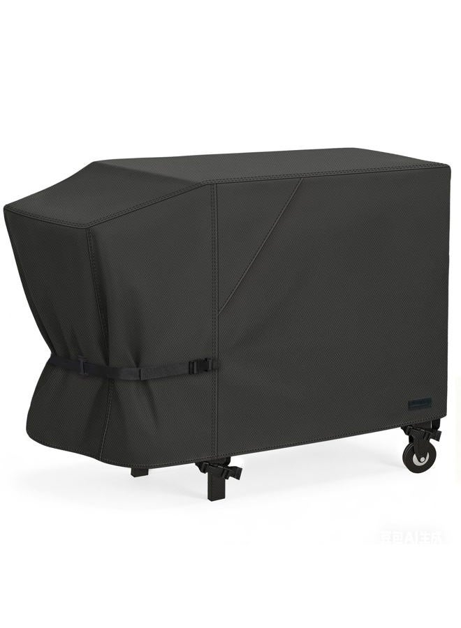 NettyPro Griddle Cover for Blackstone 28" Griddle with Single Shelf, Waterproof UV Resistant 2 Burner Flat Top Gas Grill Cover for Blackstone 28" Griddle Station Camping, Black - Image 1