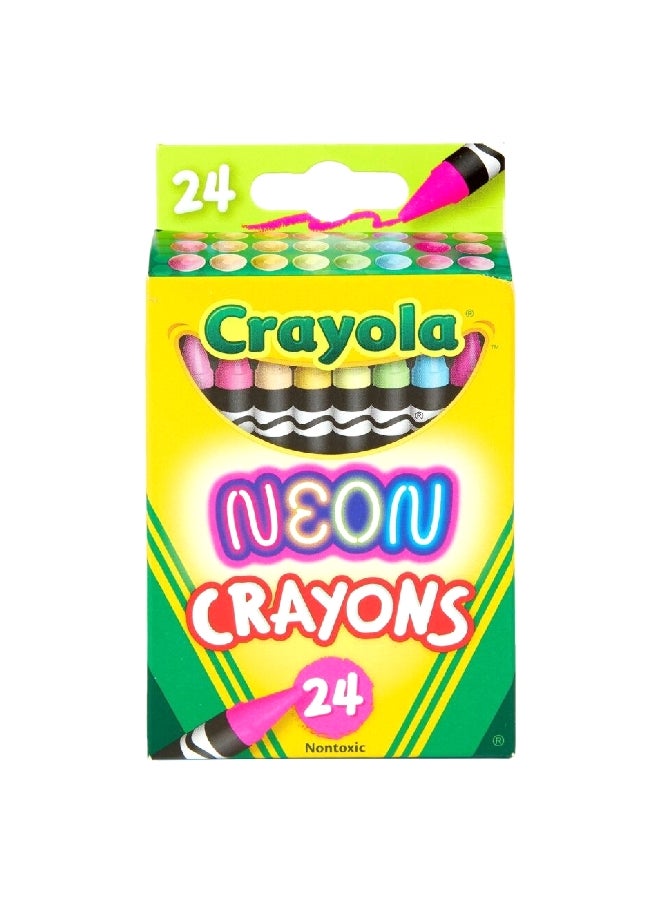 كرايولا مجموعة أقلام تلوين نيون زاهية غير سامة مكونة من  قطعة متعددة الألوان - Image 1
