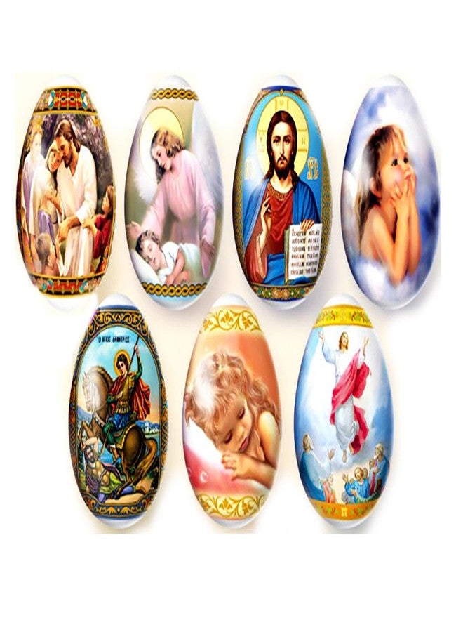 Religious Gifts Decorative Easter Egg Wraps Russian Icons 7 Pcs in Pack