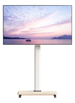 Generic Movable Tv Stand For 37-75 Inch Lcd Led Flat Panel Curved Screen Tv Rolling Tv Stand Mobile Holds Up To 88 Lbs Portable Tv Stand Rolling Floor Tv Stand Max Vesa 600x400mm  - Image 1