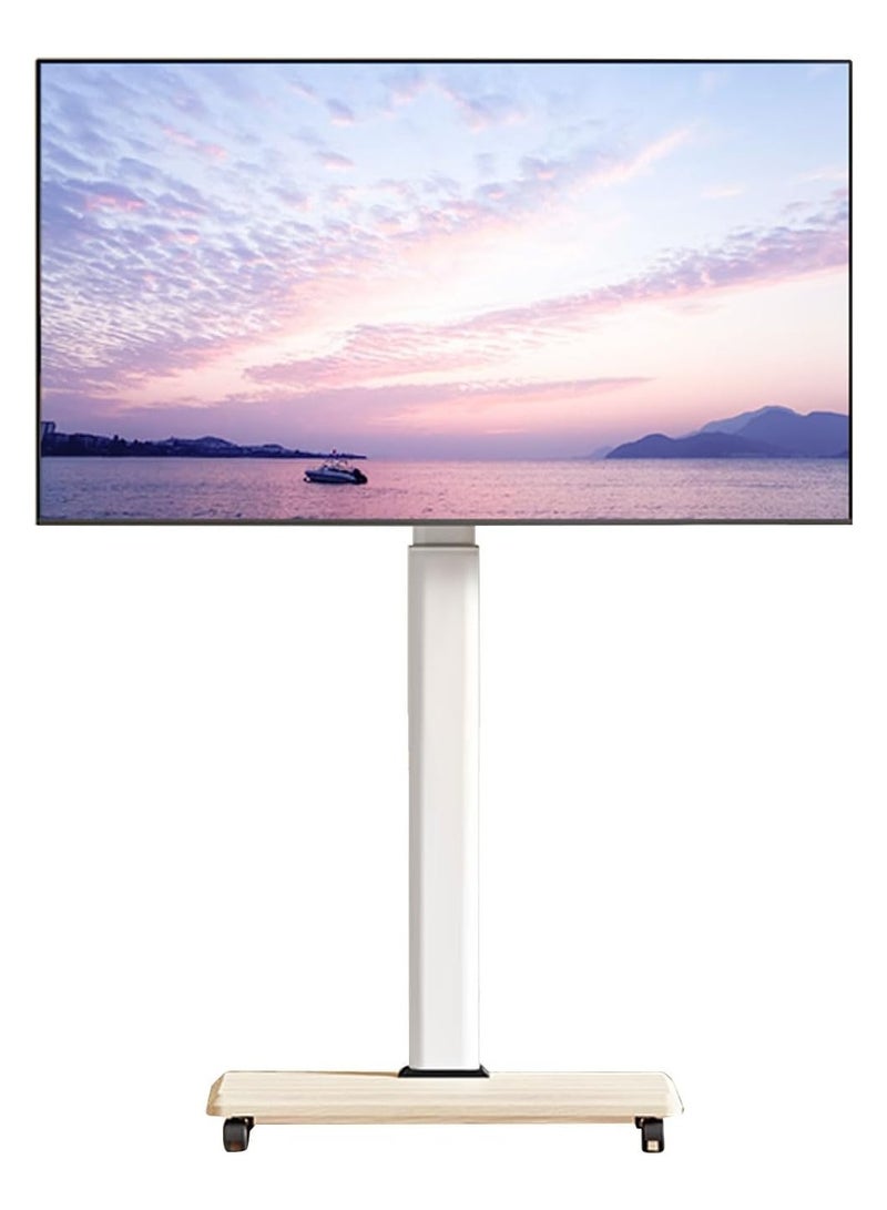 Movable TV Stand – Rolling Floor Stand for 37"-75" LED/LCD Flat or Curved TVs, Max Load 88lbs, VESA 600x400mm - Image 1