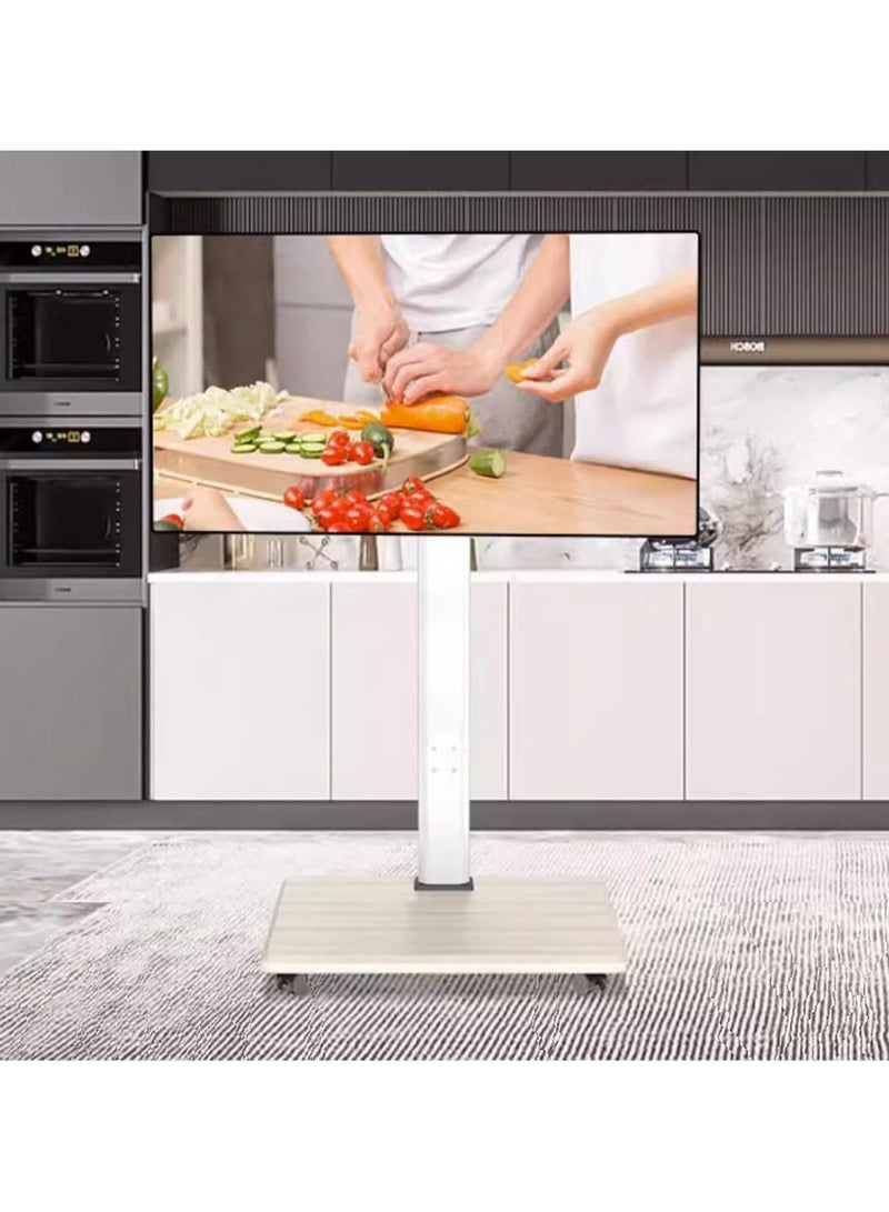 Movable TV Stand – Rolling Floor Stand for 37"-75" LED/LCD Flat or Curved TVs, Max Load 88lbs, VESA 600x400mm - Image 2