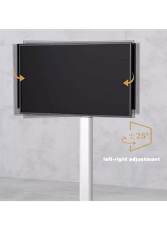Generic Movable Tv Stand For 37-75 Inch Lcd Led Flat Panel Curved Screen Tv Rolling Tv Stand Mobile Holds Up To 88 Lbs Portable Tv Stand Rolling Floor Tv Stand Max Vesa 600x400mm  - Image 5