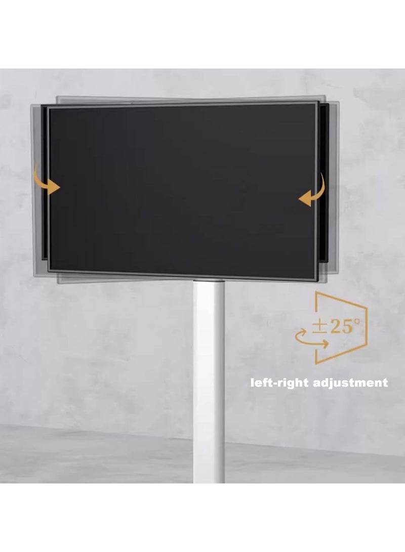 Movable TV Stand – Rolling Floor Stand for 37"-75" LED/LCD Flat or Curved TVs, Max Load 88lbs, VESA 600x400mm - Image 5
