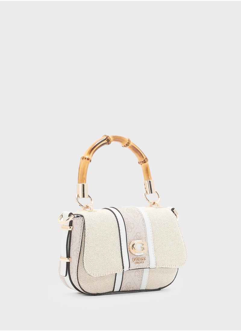 GUESS Kerima Bamboo Mini Tp Hndl Flp  - Image 3