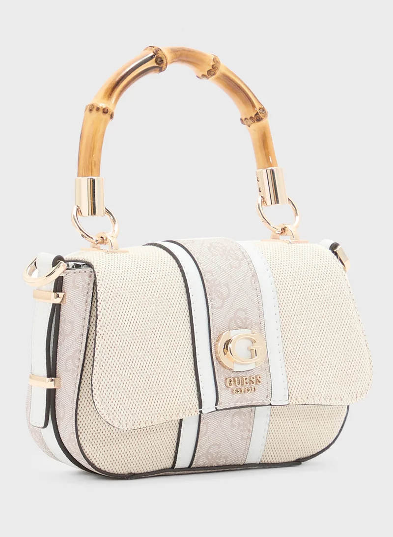 GUESS Kerima Bamboo Mini Top Handle Flap