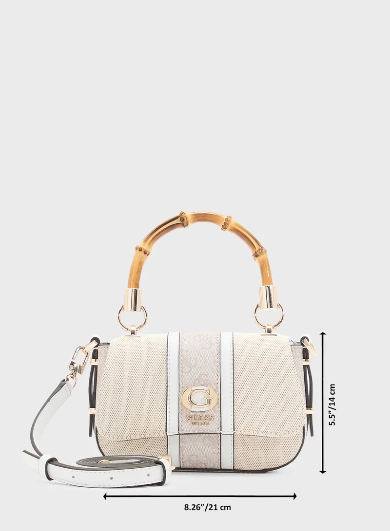 GUESS Kerima Bamboo Mini Top Handle Flap