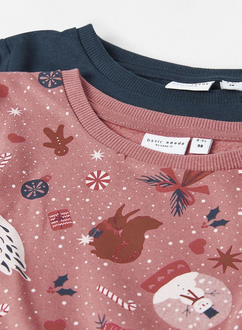 NAME IT Kids 2 Pack Christmas Sweatshirt - Image 3