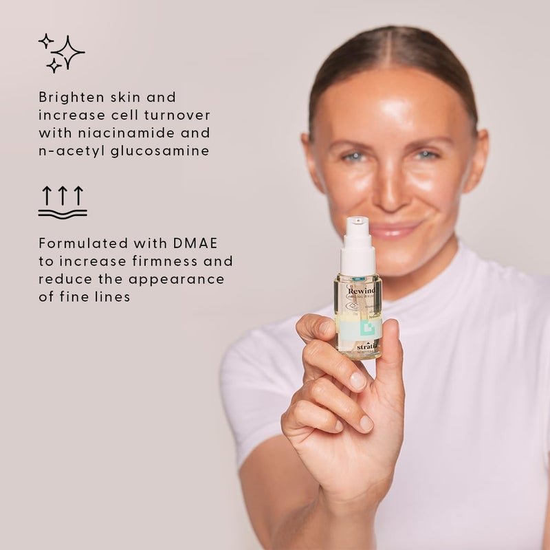 Stratia Rewind Firming & Hydrating Serum with Hyaluronic Acid & Niacinamide - Moisturizes & Evens Skin Tone with DMAE for Smooth, Plump Skin, 1.3 Fl Oz - Image 3