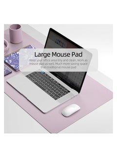 Cool Baby COOL BABYMultifunctional Office Desk Pad, Ultra Thin Waterproof PU Leather Mouse Pad, Dual Use Desk Writing Mat for Office/Home(90 * 45 CM，Gold + Pink)  - Image 2