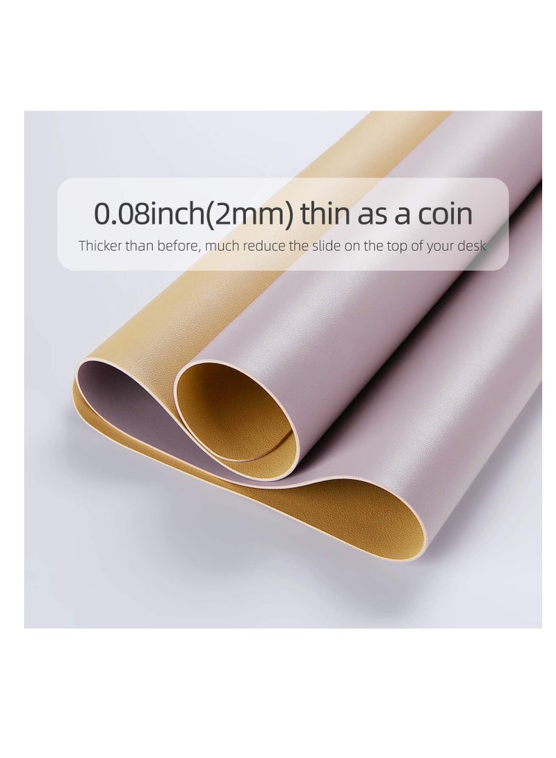 Cool Baby COOL BABYMultifunctional Office Desk Pad, Ultra Thin Waterproof PU Leather Mouse Pad, Dual Use Desk Writing Mat for Office/Home(90 * 45 CM，Gold + Pink) - Image 4
