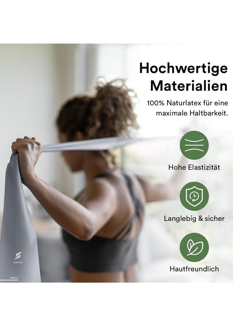STRYVE Fitness Loops / Resistance Bands Set of 4 with Instructions, eBook in German and Bag - 4 x Fitness Band Resistance Band Exercise Band - Image 3