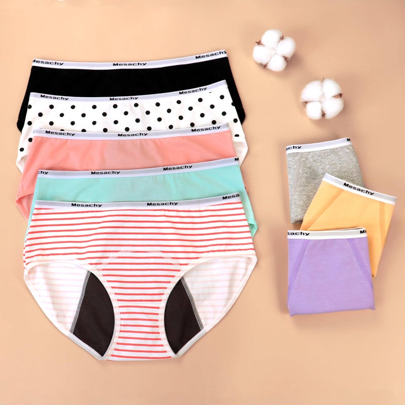 Mesachy Teens Girls Period Underwear Kids Period Panties Menstrual Leakproof Protective Underwear for Teens Cotton Briefs - Image 2