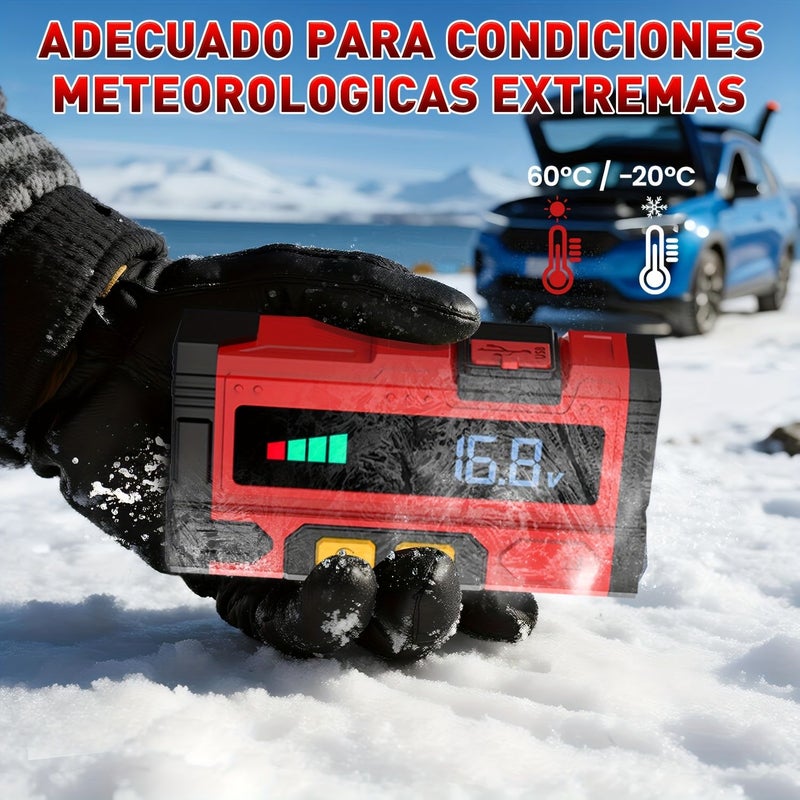 High Power 10 In 1 Car Jump Starter 5000A 12V 24V Emergency Power Bank With LCD Display - Image 3