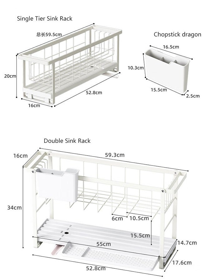 general Kitchen Double Shelf Hot Dish Storage Dish Drainer Multi-functional Drainage Dish Holder - Image 3