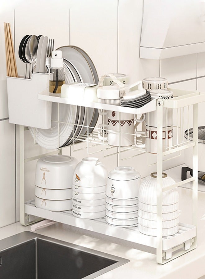 general Kitchen Double Shelf Hot Dish Storage Dish Drainer Multi-functional Drainage Dish Holder - Image 2