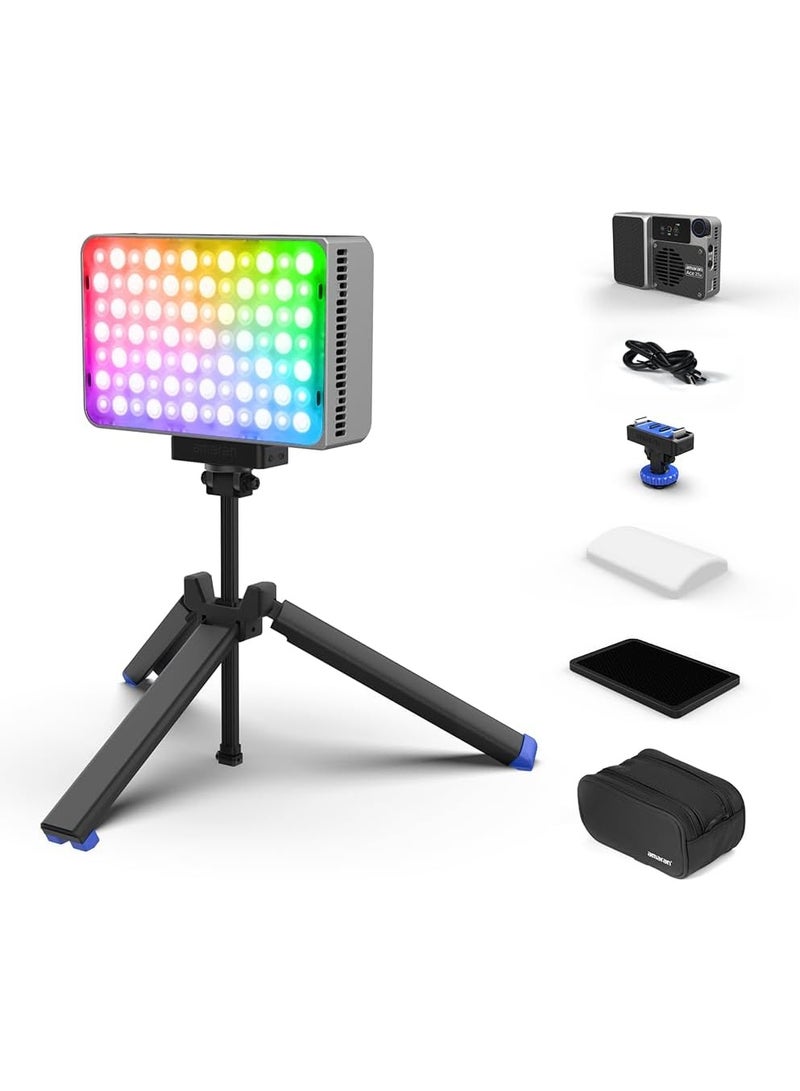 Aputure Amaran Ace 25c RGBWW LED Light – 32W Panel, 2300K–10000K, 5908 Lux at 0.5m, USB-C Charging, Magnetic Mount, App Control, Silver Ace 25c Silver Kit - Image 1