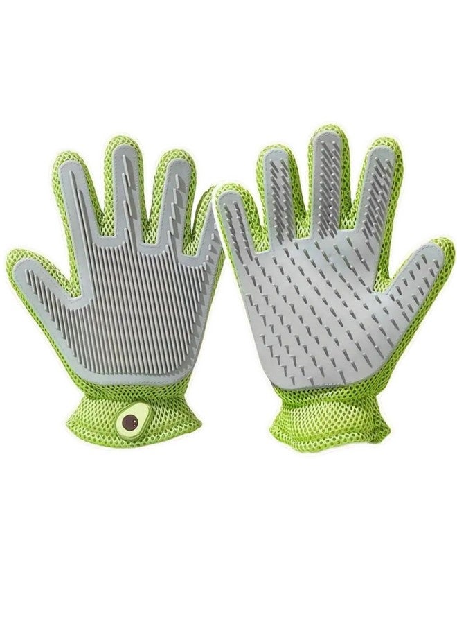 Generic Pet Soft Silicone Massaging Glove For Dogs And Cats (Avocado Tackle Glove) | Dual-Sided Deshedding, Massaging Grooming Glove For Dogs, Cats And Other Small Animals, Hair Removing Tool - Image 1