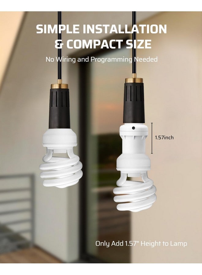 ديوينويلز مقبس مستشعر إضاءة DEWENWILS لتركيبات الإضاءة، مقابس إضاءة أوتوماتيكية من الغسق إلى الفجر، متوافق مع المصابيح المتوهجة/CFL/LED/هالوجين، عبوة من قطعتين - Image 4