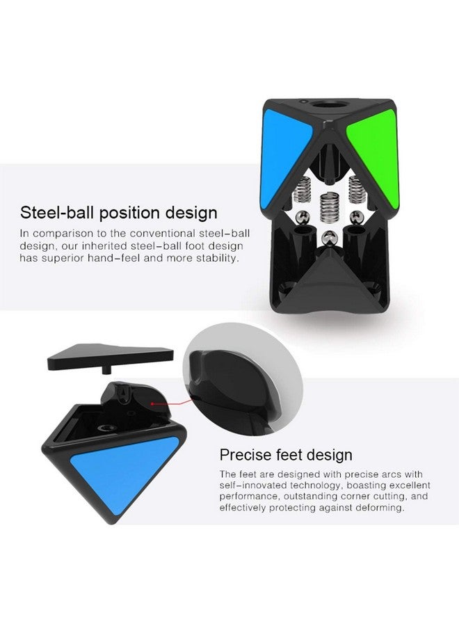 ماياترا مكعب هرمي YJ Pyraminx من Mayatra's 3x3 مكعب لغز مثلث عالي السرعة، أسود - Image 4