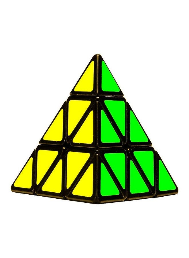 ماياترا مكعب هرمي YJ Pyraminx من Mayatra's 3x3 مكعب لغز مثلث عالي السرعة، أسود - Image 1