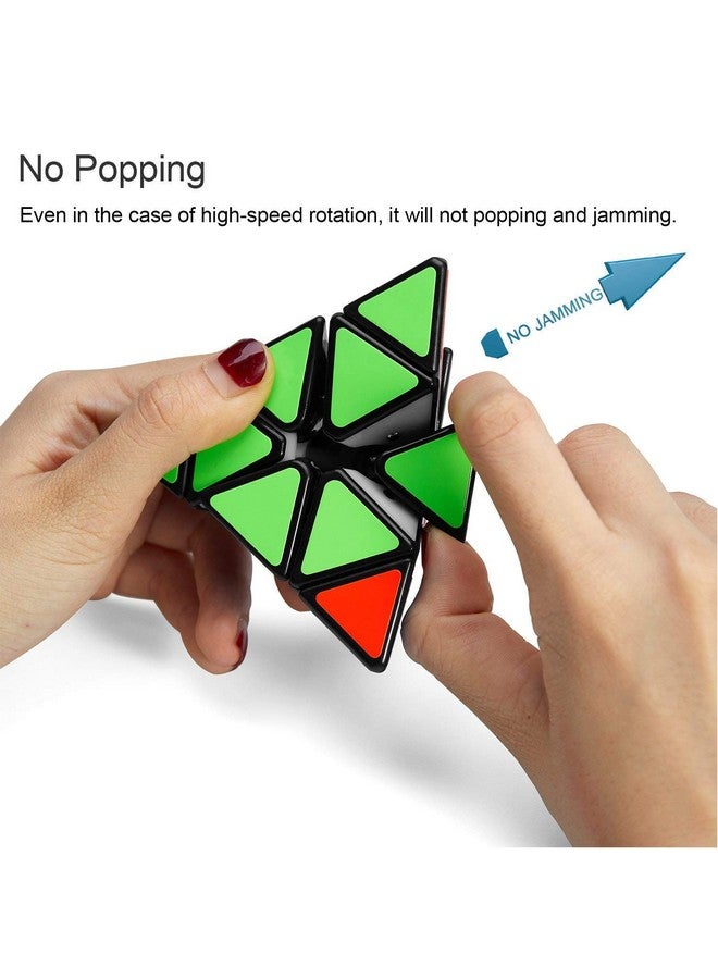 ماياترا مكعب هرمي YJ Pyraminx من Mayatra's 3x3 مكعب لغز مثلث عالي السرعة، أسود - Image 3