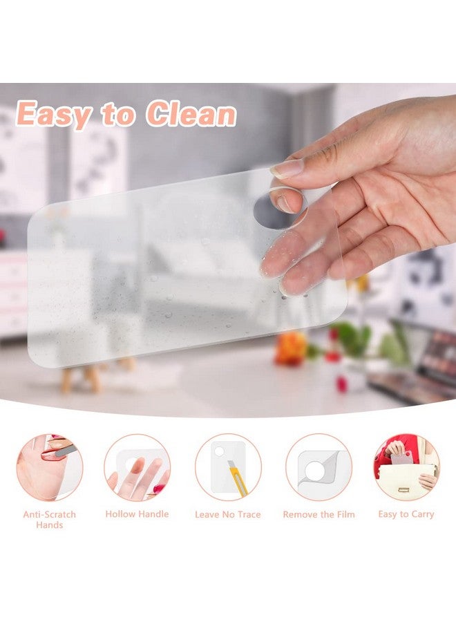 Aolso Acrylic Cosmetic Makeup Palette, 3PCS Makeup Mixing Palette With Spatula Makeup Artist Tool, Professional Cosmetic Mixing Makeup Palette For Mixing Eye Shadow/Eyelash/Nail Art/Foundation - Image 4