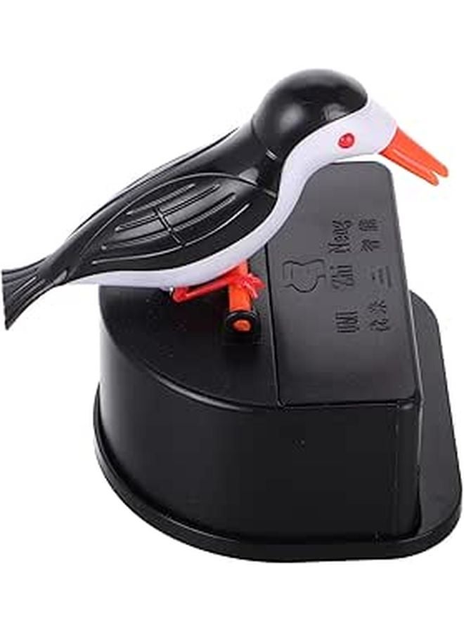 Automatic Wood Toothpick Dispenser With Dark Feather Pattern Telescopic Kitchen Accessory - Image 1