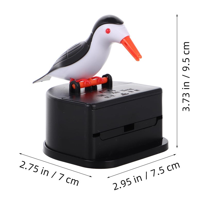 Automatic Wood Toothpick Dispenser With Dark Feather Pattern Telescopic Kitchen Accessory - Image 3