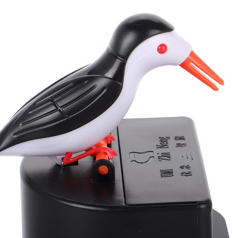 Automatic Wood Toothpick Dispenser With Dark Feather Pattern Telescopic Kitchen Accessory - Image 4
