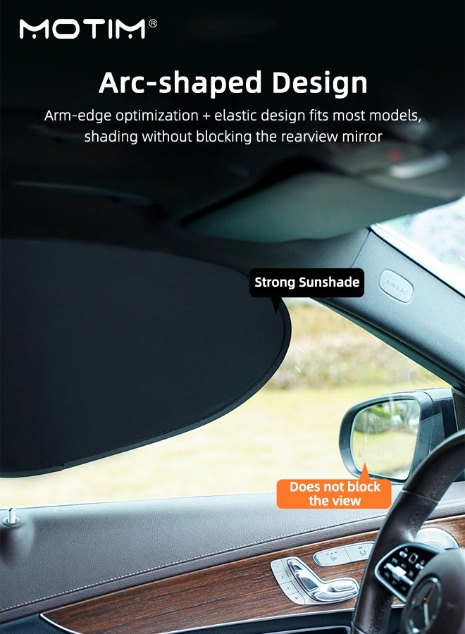 موتيم واقي الشمس للنافذة الجانبية للسيارة، واقي الشمس للسيارة للحماية من الأشعة فوق البنفسجية للحفاظ على برودة سيارتك،  يحجب وهج الشمس والأشعة فوق البنفسجية، واقي الشمس للنافذة الجانبية للسيارة، حماية قابلة للطي مثل الشاحنات، الفانات، سيارات الدفع الرباعي - Image 2