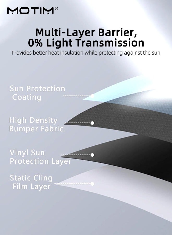 موتيم واقي الشمس للنافذة الجانبية للسيارة، واقي الشمس للسيارة للحماية من الأشعة فوق البنفسجية للحفاظ على برودة سيارتك،  يحجب وهج الشمس والأشعة فوق البنفسجية، واقي الشمس للنافذة الجانبية للسيارة، حماية قابلة للطي مثل الشاحنات، الفانات، سيارات الدفع الرباعي - Image 4