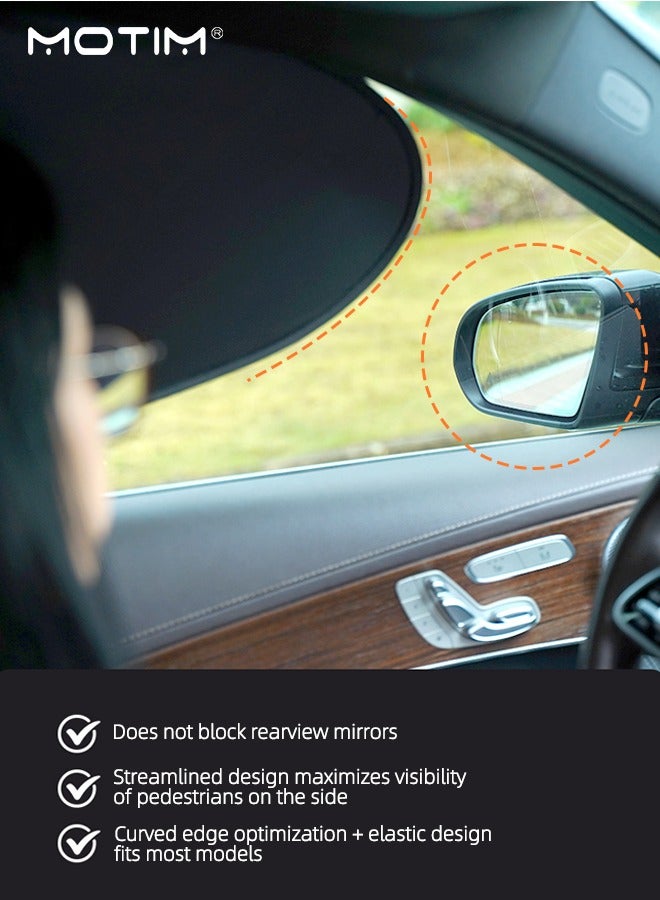 موتيم واقي الشمس للنافذة الجانبية للسيارة، واقي الشمس للسيارة للحماية من الأشعة فوق البنفسجية للحفاظ على برودة سيارتك،  يحجب وهج الشمس والأشعة فوق البنفسجية، واقي الشمس للنافذة الجانبية للسيارة، حماية قابلة للطي مثل الشاحنات، الفانات، سيارات الدفع الرباعي - Image 5