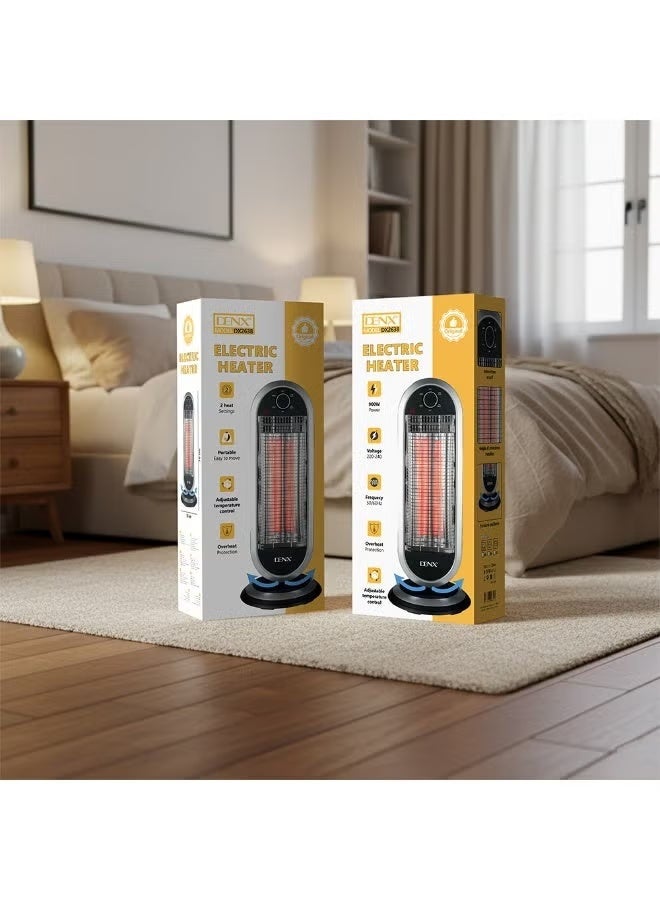 Denx 900W Portable Electric Heater with Temperature Control and Overheat Protection – Safe and Practical Design DX2638 - Image 5