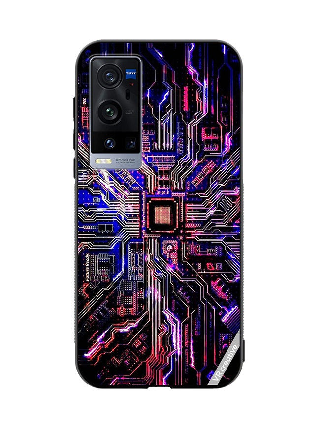 VR CREATIVE Protective Case Cover For Vivo X60 Pro Plus Techno Color Design Multicolour - Image 1