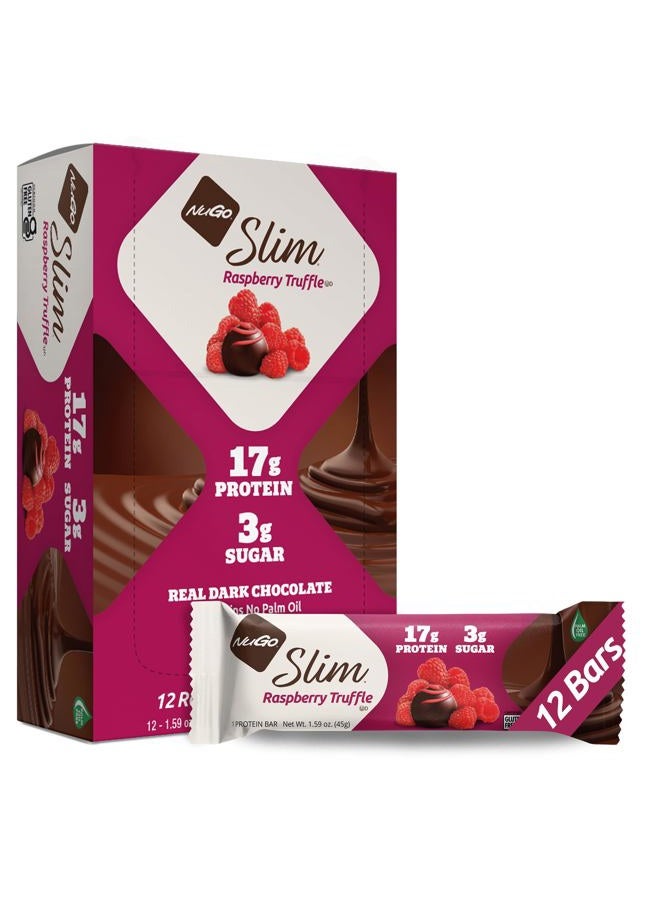 NuGO Nutrition Bar - Slim Raspberry Truffle - 1.59 oz - (Pack of 12)12 - Image 1