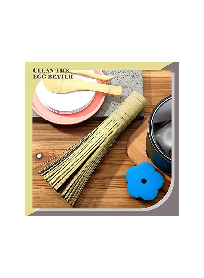 promass Wok Brush 12 Inches, Bamboo Scrub Brush, Cleaning Whisk, Kitchen Cleaning Brushes, Bamboo Pot Scraper Scrubber, Dish Pan Brush for Cooking Skillet Grill Utensils Scrubbing Cleaning 4 Pack - Image 4
