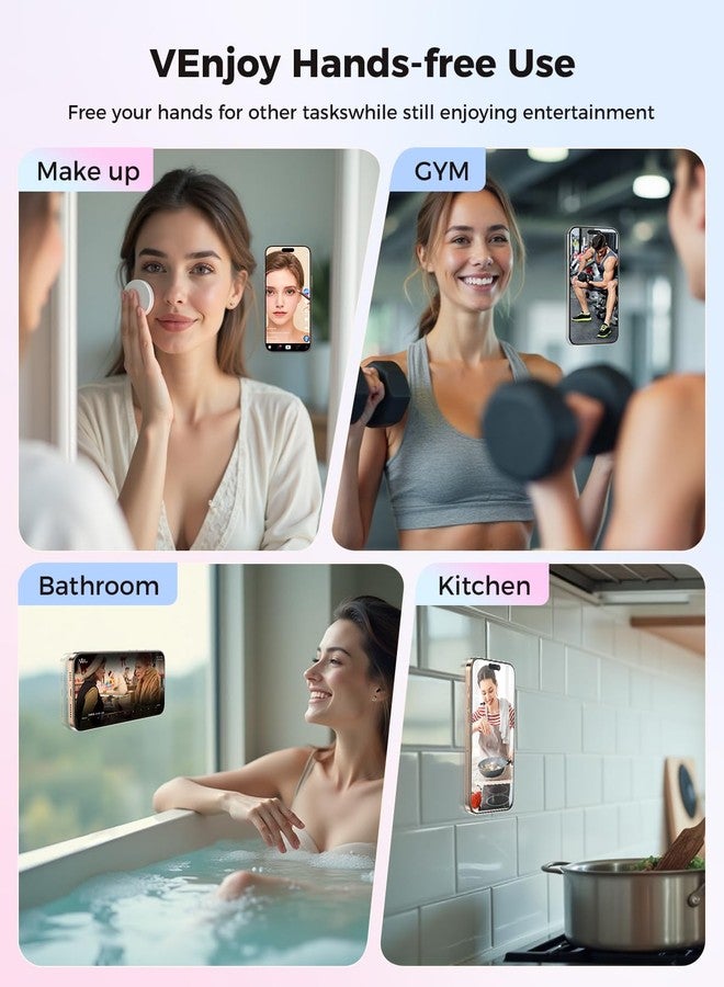 SUPERONE Magnetic Suction Phone Mount for Magnetic Case Silicone Octo Cup Buddy Sticky Phone Grip Holder for iPhone 17/16/15/14/13 Series, Removable Hands-Free Selfie/Video for TikTok & Instagram-Pink - Image 5