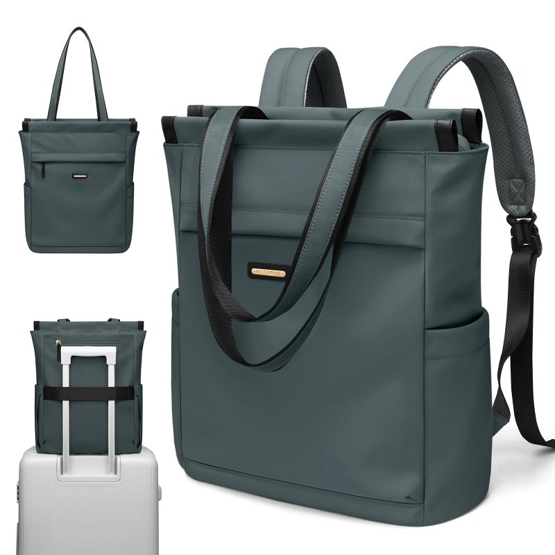GOLF SUPAGS Convertible Laptop Backpack for Women Casual Daypack Notebook Tote Bag for Work College Travel Leisure Atrovirens - Image 2