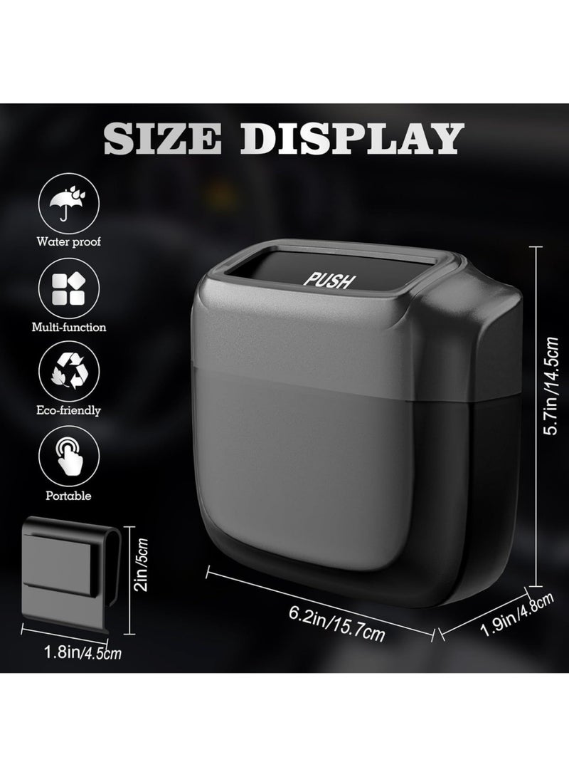 JINFANLI Car Trash Can with Lid, Waterproof Car Garbage Bin . Multifunctional Car Trash Bin, Perfect for Cars, Trucks, SUVs & Vans - Image 2